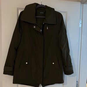 Lauren Ralph Lauren Dark Olive Hooded Utility/ Rain Jacket